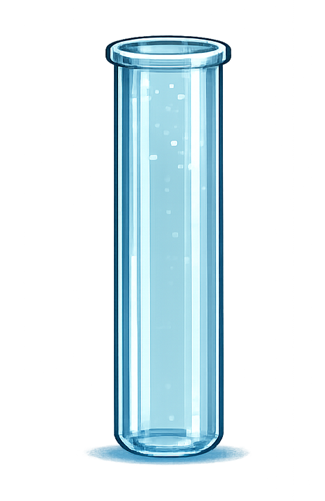 A glowing alien test tube