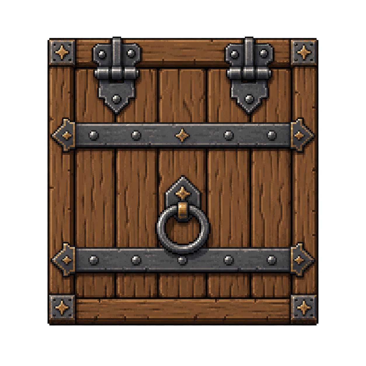 Closed cave door