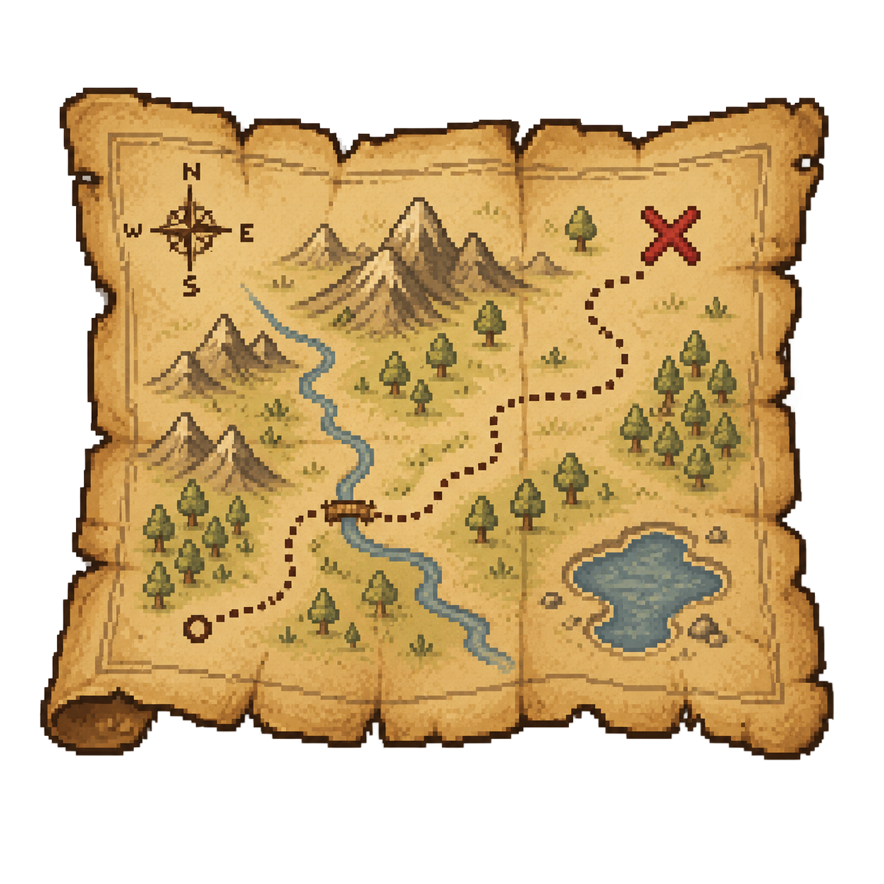 An open treasure map